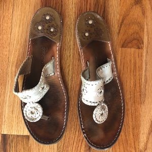 Worn platinum Jack Rogers